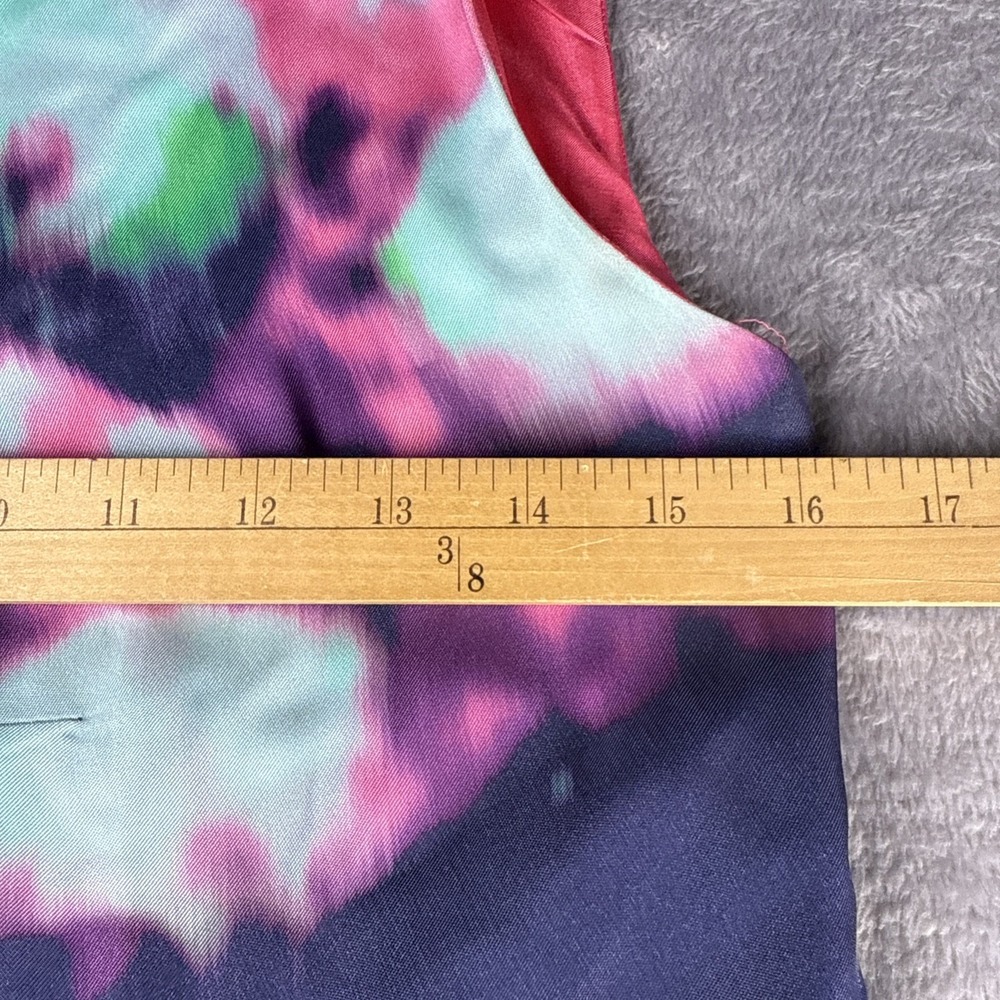Kate Spade Shift Dress Pink Watercolor Print-V Neck-Sleeveless 2 Designer Preppy - Picture 6 of 7